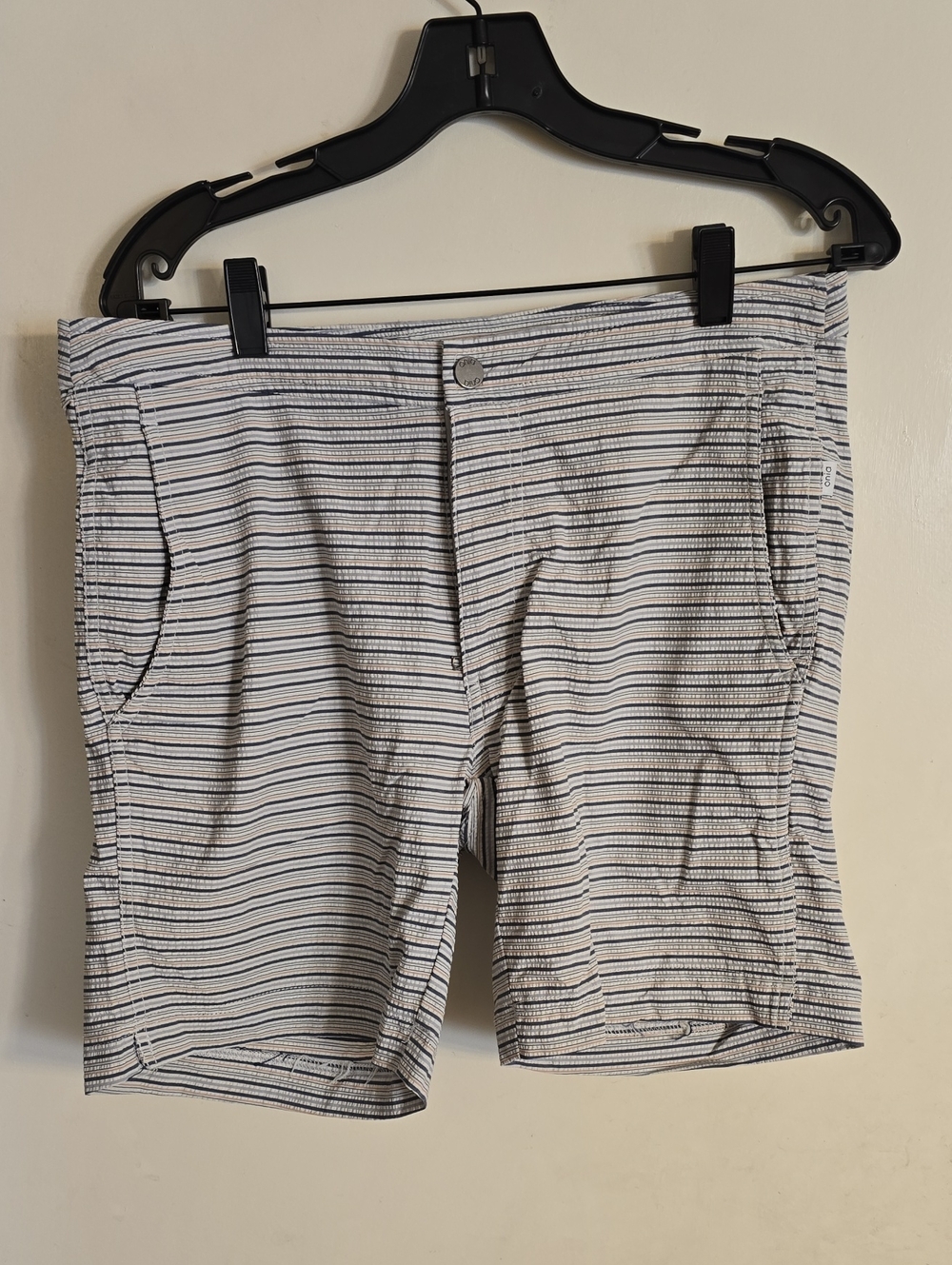 Onia Men's Striped Swim Hybrids - White & Navy